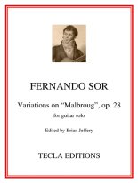 Sor | Variations on Malbroug, Op. 28 for solo guitar | PDF Download