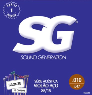 Sound Generation Acoustic Guitar 12 String 6688 Bronze 10-47