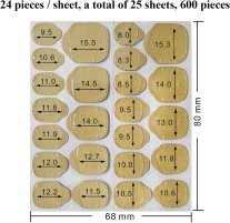 Sticky Adhesive Tabs for Nails - Individual sheet of 24 tabs