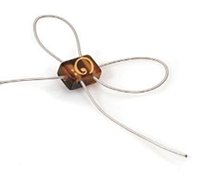 String-Tie Beads for Classical or Flamenco Guitar, Amber, One Bead