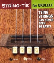 String-Tie Beads for Ukulele, White