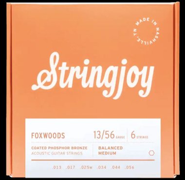 Stringjoy Foxwoods | Medium Gauge (13-56) Coated Phosphor Bronze Acoustic Guitar Strings