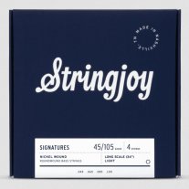 Stringjoy Light Gauge 4 String Long Nickel Wound Bass Strings 45-105