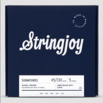 Stringjoy Light Gauge 5 String Long Nickel Wound Bass Strings 45-130