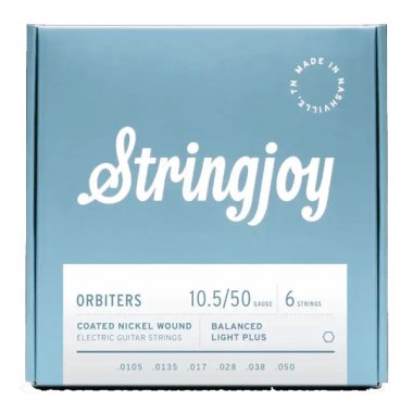 Stringjoy Orbiters Balanced Light Plus Gauge (10.5-50) Coated Nickel Wound Electric Guitar Strings