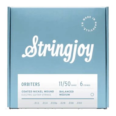 Stringjoy Orbiters Balanced Medium Gauge (11-50) Coated Nickel Wound Electric Guitar Strings