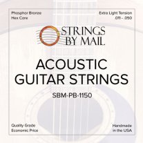 Strings By Mail Phosphor Bronze Acoustic Strings, Extra Light 11-50