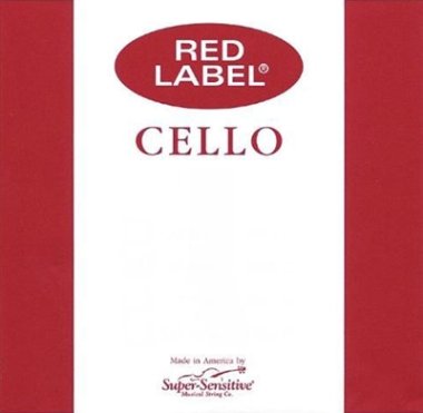Super-Sensitive Red Label Cello Strings, 1/4, Full Set