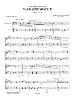 Tchaikovsky | Valse sentimentale for guitar and clarinet