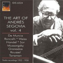 The Art of Andres Segovia - Studio Recordings 1952-58 Vol. 4 CD
