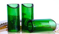 The Rock Slide Moulded Glass Guitar Slide, Green Medium, One Slide