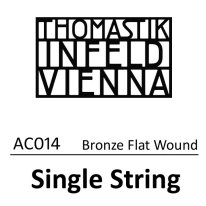 Thomastik-Infeld AC014 Acoustic Bronze Flat Wound 5th (a) .014 Single
