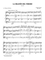 Turina arr. by Burley | La Oracion del Torero for 4 guitars - Score