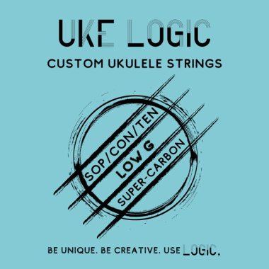Uke Logic 36C, Low Tension Carbon Low G, Clear, Single