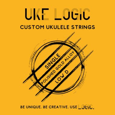 Uke Logic GA30, Round-Wound Gold Alloy Low D, Single