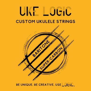 Uke Logic H-BGA4-P, Hard Tension, Baritone Low D, Full Set, Pink