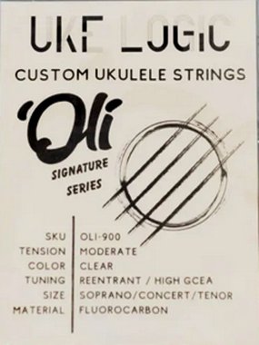 Uke Logic OLI-900, Moderate Tension, Sop/Con/Ten High G, Clear Full Set