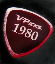 V-Picks 1980 Ruby Red Guitar and Mandolin Pick 2.75mm, One Pick