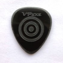 V-Picks Bullseye Smoky Ghost Rim Guitar Pick, One Pick