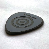 V-Picks Bullseye Smoky Ghost Rim Guitar Pick, One Pick