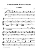 Varioius Arr. by Gionet | 12 Chansons folkloriques acadiennes for voice and piano
