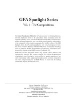 Various | GFA Spotlight Series, vol. 1, compositions for solo guitar