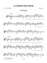 Various Composers arr by Kaya | 15 Turkish Folk Pieces for solo guitar
