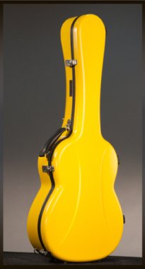 Visesnut Premiere 1 Adjustable Hard Shell Classical Guitar Case, Lemon Yellow