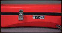 Visesnut Premiere 1 Adjustable Hard Shell Classical Guitar Case, Scarlet Red