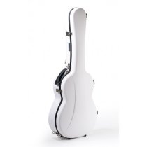 Visesnut Premiere 1 Adjustable Hard Shell Classical Guitar Case, Winter White