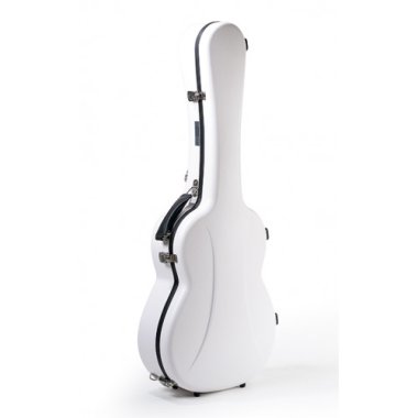 Visesnut Premiere 1 Adjustable Hard Shell Classical Guitar Case, Winter White