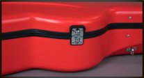 Visesnut Premiere 1 Adjustable Hard Shell Classical Guitar Case, Scarlet Red