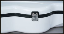 Visesnut Premiere 1 Adjustable Hard Shell Classical Guitar Case, Gloss White