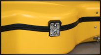 Visesnut Premiere 1 Adjustable Hard Shell Classical Guitar Case, Lemon Yellow