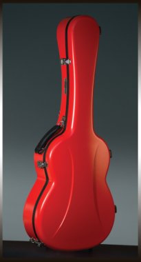 Visesnut Premiere 1 Adjustable Hard Shell Classical Guitar Case, Scarlet Red
