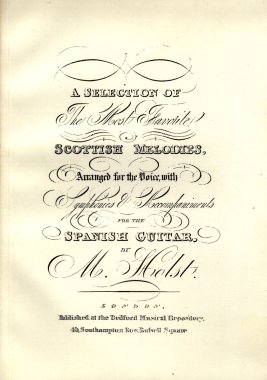 von Holst | Scottish Melodies for voice and guitar | PDF Download