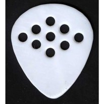 Wegen Picks BG100 9 Hole Bluegrass Pick RightHand White 1.00mm, One Pick