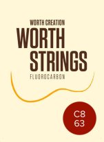 Worth Ukulele Strings Clear Fluoro-Carbon 8-string Uke 63 inch *C8