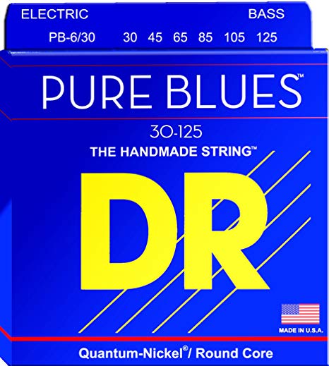 DR Strings Sunbeam Bass Strings - Nickel Plated Round Core 6 String Set 30-125